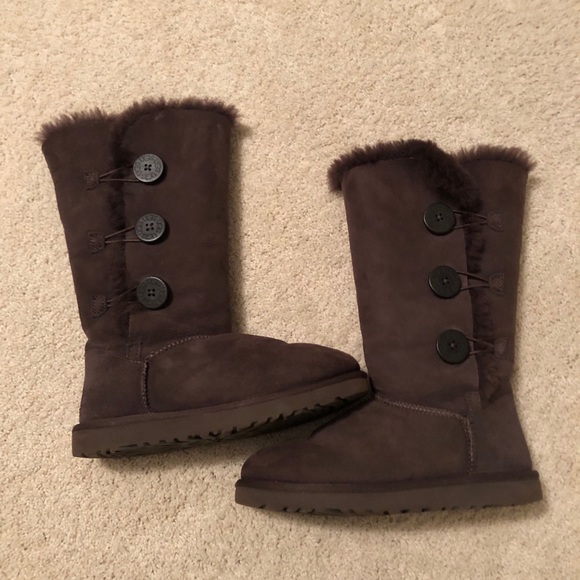 Chocolate Button Up Ugg’s - Picture 1 of 3